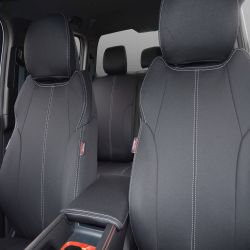 FRONT Seat Covers Full-Length With Map Pockets & REAR Full-Length Custom Fit BYD Shark 6 (2024 - Now), Heavy Duty Neoprene, Waterproof | Supertrim