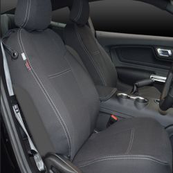Ford Mustang Hardtop (2015-NOW)  FRONT + REAR Seat Covers Premium Neoprene (Automotive-Grade) 100% Waterproof