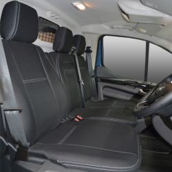 FRONT (Bucket & Bench) + REAR Seat Covers Custom Fit for Ford Transit VM Series (1995-2013), Premium Neoprene (Automotive-Grade) 100% Waterproof
