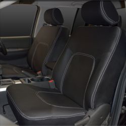 Nissan Navara D40 Front Pair With Full Back & Map Pockets Seat Covers (Nov 2005 - May 2015)