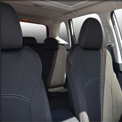 FRONT Full-back with Map Pockets & REAR Full-back Seat Covers Custom Fit Subaru Forester (2018-2024), Premium Neoprene, Waterproof | Supertrim