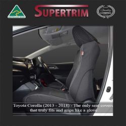 FRONT Seat Covers Custom Fit Toyota Corolla Hatch or Sedan E170 or E180 (2013-2018), Premium Neoprene (Automotive-Grade) 100% Waterproof