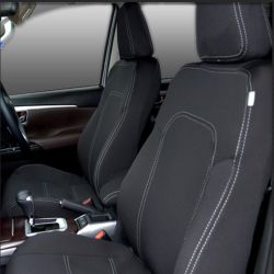 Seat Covers Front pair With Full-back Custom Fit Toyota Fortuner AN160 (Oct 2015 - Now), Heavy Duty Neoprene (Automotive-Grade) 100% Waterproof 
