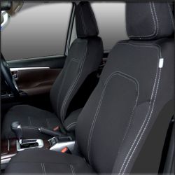Seat Covers FRONT pair Custom Fit Toyota Fortuner AN160 (Oct 2015 - Now), Heavy Duty Neoprene (Automotive-Grade) 100% Waterproof 