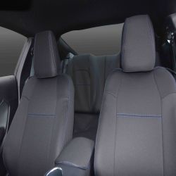 Ford Mustang FO Series (2024 - Now), FRONT Full-Back Seat Covers with Map Pockets & REAR Seat Covers, Snug Fit, Premium Neoprene (Automotive-Grade) 100% Waterproof