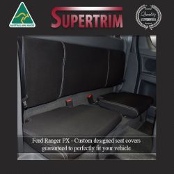 Ford Ranger PX MK.II (Sept 2015-18), PU 2019 REAR Extra Cab (Super Cab) Seat Covers , Premium Neoprene (Automotive-Grade) 100% Waterproof