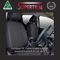 Ford Ranger PX MK.II, III (Sept 2015-18), PU 2019 FRONT Seat Covers, Snug Fit, Premium Neoprene (Automotive-Grade) 100% Waterproof