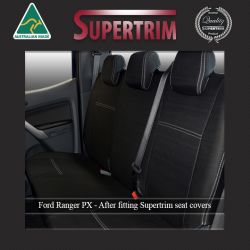 Ford Ranger PX MK.I (Jul 2011 - Aug 2015) REAR Dual Cab Seat Covers, Snug Fit, Premium Neoprene (Automotive-Grade) 100% Waterproof