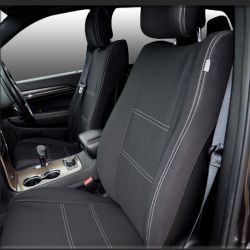FRONT Seat Covers & Rear with Armrest Access Snug Fit for Grand Cherokee WK (2011-2021) Heavy Duty Neoprene (Automotive-Grade) 100% Waterproof