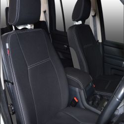 FRONT Seat Covers + Rear Full-length Cover Custom Fit Land Rover Discovery 4 (2009-2016), Premium Neoprene, Waterproof | Supertrim 
