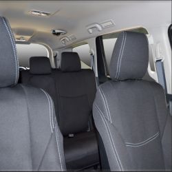 Seat Covers Front Pair & Rear Snug Fit For Mitsubishi Pajero Sport (2015 - Current), Premium Neoprene (Automotive-Grade) 100% Waterproof 