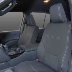 FRONT Seat Covers Full-Length with Map Pockets Custom Fit Toyota Landcruiser 300 2025 (2021-Now) - Sahara, Sahara ZX, Heavy Duty Neoprene | Supertrim 
