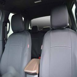 FRONT Seat Covers Full-Length With Map Pockets & REAR Custom Fit 2025 Volkswagen Amarok NF (2023-Now), Heavy Duty Neoprene, Waterproof | Supertrim