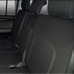 Seat Covers 2ND ROW FULL-BACK  (with armrest cover) Custom Fit Landcruiser 200 Series (Oct 2015 - Now) - MK.III Altitude & VX, Heavy Duty Neoprene (Automotive-Grade) 100% Waterproof