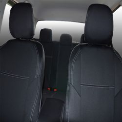 FRONT Full-length Seat Covers with Map Pockets & REAR Armrest Access Custom Fit Holden Colorado RG (Apr 2012 - Now), Premium Neoprene (Automotive-Grade) 100% Waterproof | Supertrim