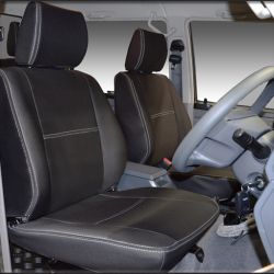 FRONT PAIR in Full Back + Map Pockets & REAR Seat Covers Custom Fit TOYOTA Landcruiser Dual Cab J79 Series Premium Neoprene (Automotive-Grade) 100% Waterproof