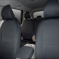 Seat Covers Front Pair Full-Length With Map Pockets & 2nd Row With Full-Length Snug Fit Kia Carnival KA4 (2020-Now), Heavy Duty Neoprene, Waterproof | Supertrim