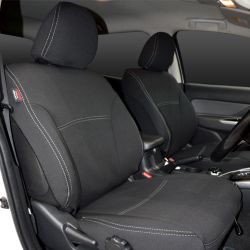 Seat Covers FRONT 2 Bucket Seats Snug Fit for MR Triton Dual Cab & Extra (Club) Cab (2019 - Now) Premium Neoprene (Automotive-Grade) 100% Waterproof