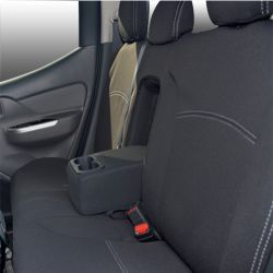 Mitsubishi Triton MQ Seat Covers REAR + Armrest Access (May 2015 - Now) Dual Cab