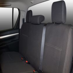 Seat Covers Rear Snug Fit  for Hilux MK.8 (9/2015 - Current) DUAL CAB, Premium Neoprene (Automotive-Grade) 100% Waterproof
