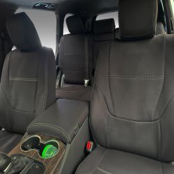 FRONT Seat Covers Full-Length With Map Pockets & REAR Full-length Custom Fit Toyota Landcruiser 300 Series (2021-Now) - VX & GR Sport, Heavy Duty Neoprene, Waterproof | Supertrim