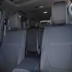 FRONT Seat Covers & REAR Full-length Cover Custom Fit Toyota Landcruiser 300 Series (2021-Now) - Sahara, Sahara ZX, Heavy Duty Neoprene, Waterproof | Supertrim 