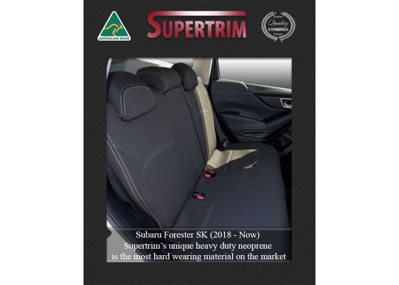 SUBARU FORESTER REAR NEOPRENE WATERPROOF UV TREATED WETSUIT CAR SEAT COVER