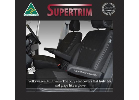 FRONT Seat Covers 2 Bucket Custom Fit Volkswagen Transporter T6 2015 Now Heavy Duty Neoprene Waterproof