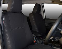 Toyota Hilux Seat Covers Front Full-back Map Pockets & Rear  Snug Fit 8th-Gen 2025 (9/2015 - Current), Premium Neoprene (Automotive-Grade) 100% Waterproof