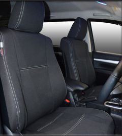 Toyota Hilux MK.8 Front Pair Single Cab  Seat Covers (9/2015 - Current) Premium Neoprene 100% Waterproof