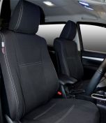 Seat Covers FRONT pair Snug Fit for Hilux MK.8  (9/2015 - Current) DUAL CAB or WORKMATE, Premium Neoprene (Automotive-Grade) 100% Waterproof