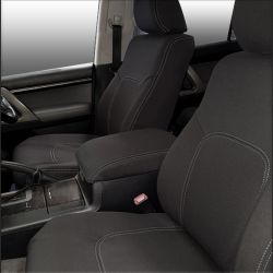 Seat Covers FULL-BACK FRONT PAIR Custom Fit Landcruiser 200 Series (Oct 2015 - 2021) - MK.III Sahara, Heavy Duty Neoprene (Automotive-Grade) 100% Waterproof