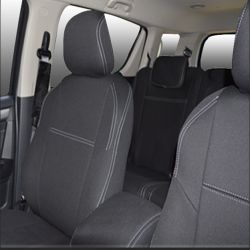 FRONT Seat Covers Full-back with Map Pockets & Rear + Armrest Access Snug Fit for Holden Colorado 7 RG (Dec 2012 - Now), Premium Neoprene (Automotive-Grade) 100% Waterproof
