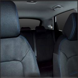 FRONT Seat Covers + Rear Full-length Cover Custom Fit Hyundai Kona OS (2017-2022), Premium Neoprene, Waterproof | Supertrim 