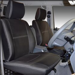 FRONT Seat Covers & REAR Cover Custom Fit Toyota Landcruiser Troop Carrier J78, Heavy Duty Neoprene, Waterproof | Supertrim 
