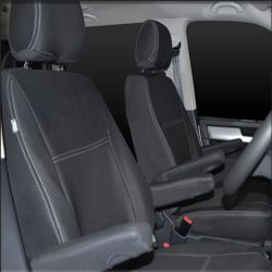 FRONT PAIR Seat Covers Full-Length with Map Pockets Custom Fit VOLKSWAGEN MULTIVAN T5 (DEC 04 - NOV 15),  Heavy Duty Neoprene | Supertrim