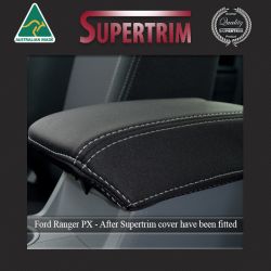 Ford Ranger PX MK.II, III, (Sept 2015-18), PU 2019 CONSOLE Lid Cover Snug Fit, Premium Neoprene (Automotive-Grade) 100% Waterproof