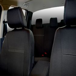 Ford Ranger PX MK.II, III (Sept 2015-18), PX 2019 FRONT Full-Back Seat Covers with Map Pockets & REAR Seat Covers, Snug Fit, Premium Neoprene (Automotive-Grade) 100% Waterproof