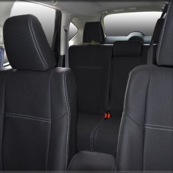 FRONT Seat Covers Full-Length With Map Pockets & Rear Full-length Custom Fit Honda CR-V RD7 (2001-2006), Premium Neoprene, Waterproof | Supertrim