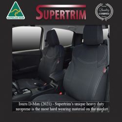 FRONT Seat Covers Full-Length Custom Fit ISUZU D-MAX RG (2021-Now), Heavy Duty Neoprene | Supertrim