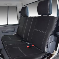 REAR seat covers Custom Fit Toyota Landcruiser Troop Carrier J78, Heavy Duty Neoprene, Waterproof | Supertrim