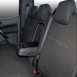Mazda BT-50 UP/UR (2011-2020) REAR + Armrest Access Dual Cab Seat Covers, Snug Fit, Premium Neoprene (Automotive-Grade) 100% Waterproof