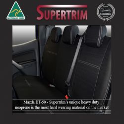 Mazda BT-50 UP (Aug 2011 - Sept 2015) REAR Dual Cab Seat Covers, Snug Fit, Premium Neoprene (Automotive-Grade) 100% Waterproof