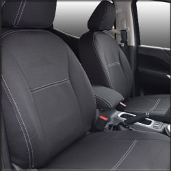 FRONT Seat Covers Full-Length with Map Pockets Custom Fit Nissan Navara NP300 (2015-Now), Heavy Duty Neoprene | Supertrim 