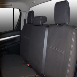 Seat Covers 2nd Row Snug Fit for Hilux MK.8 (9/2015 - Current) WorkMate, Premium Neoprene (Automotive-Grade) 100% Waterproof
