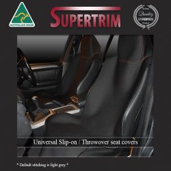Slip-On Car Seat Cover FRONT (Driver or Passenger Seat), and Custom Made Rear Premium Neoprene (Automotive-Grade) 100% Waterproof